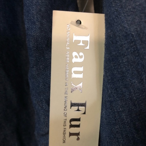 Denim indigo blue Ci Sono Brand Women’s Shirt stonewashed warm lining on button - Picture 8 of 12